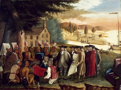 Il trattato di Penn con gli indiani da Edward Hicks
